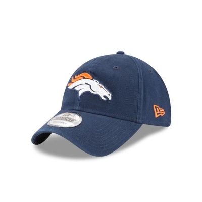 Blue Denver Broncos Hat - New Era NFL Core Classic 9TWENTY Adjustable Caps USA5270684